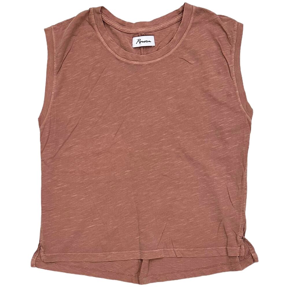 Rowan Women's Savannah Slub Cotton Muscle Tank Top Shirt in Sandstone